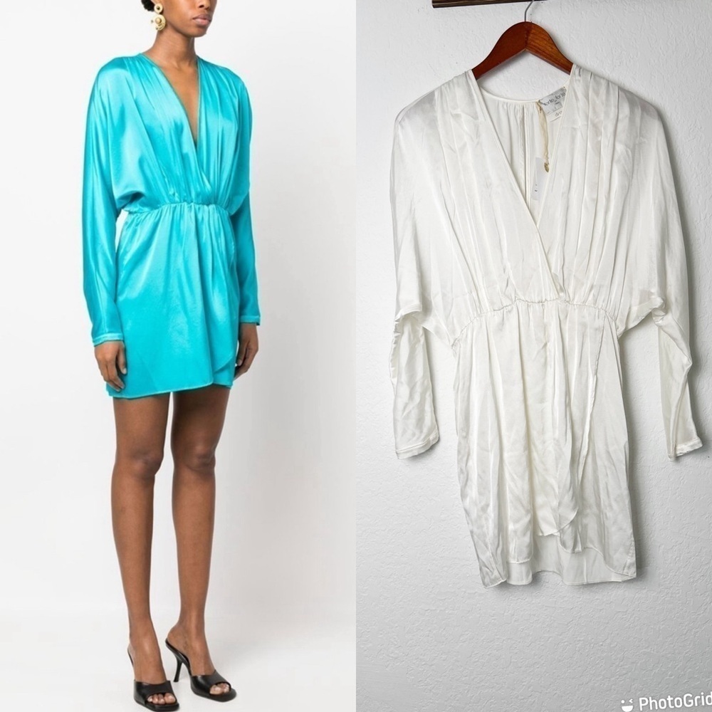 Forte Forte silk-blend white V-neck dress